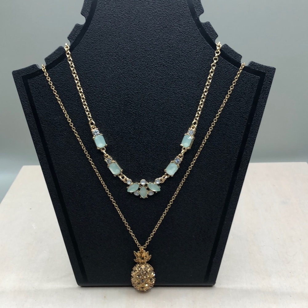 Curated bundle J.Crew Pineapple Chain Necklace Liz Claiborne Costume Necklace